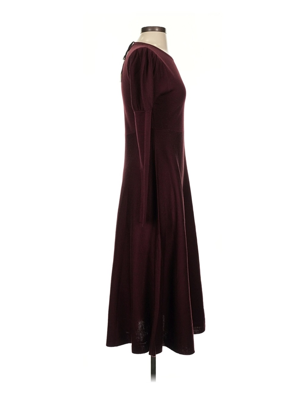 Pomander Place Long Sleeve Midi Dress in Burgundy - Picture 3 of 6